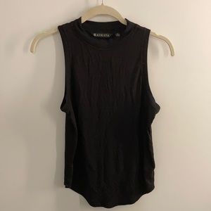Athleta black high neck soft tank